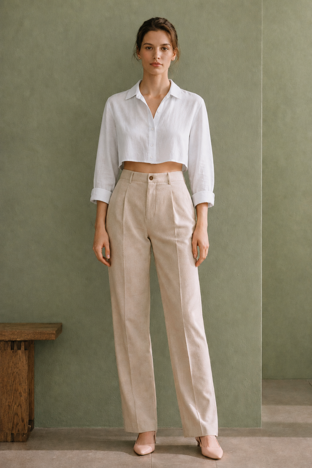 Lazy French Cotton Linen Croptop
