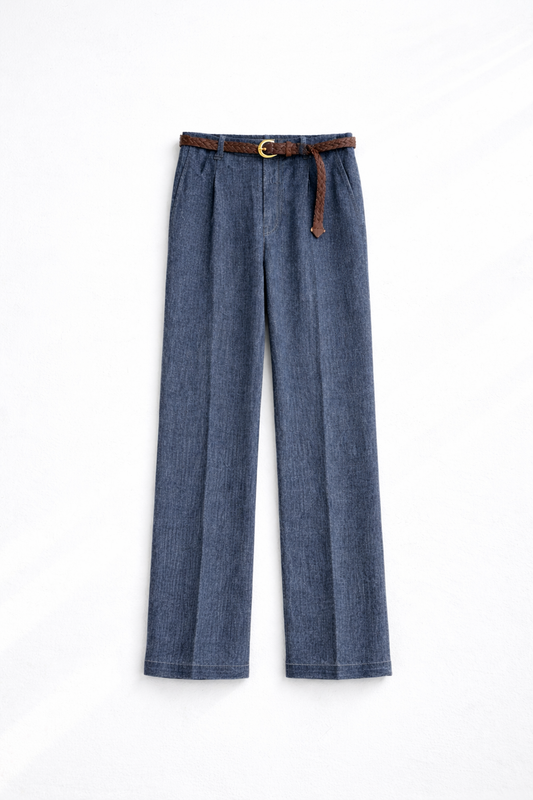 Relaxed Classic Linen-Cotton American Trousers