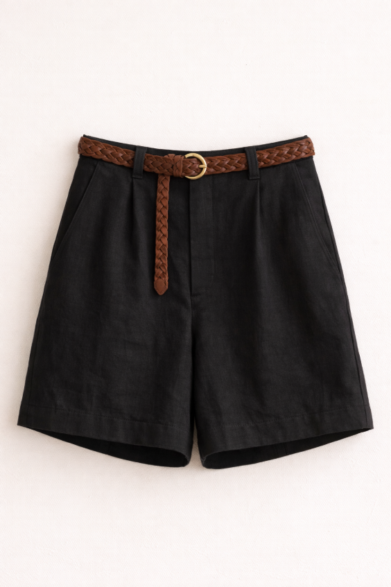 Relaxed Linen Tailored Shorts